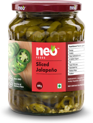 neo Sliced Jalapenos I Ready to Eat I Non-GMO I Jalapenos(680 g)