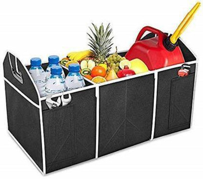 BHAYANI ENTERPRISE Folding Car Boot Organizer Stuff Food Storage Bags Trunk Organizer(Black)