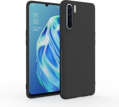 LENIENT Back Cover for Oppo F15(Black, Grip Case, Silicon, Pack of: 1)