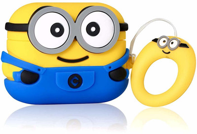 TRUCCO TRENDS Silicone Pull String Headphone Case For Apple Airpods Pro 1st Generation(DOUBLE EYE MINION PRO)