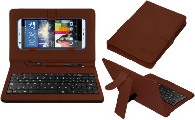 ACM Keyboard Case for Htc Desire 820g Plus(Brown, Cases with Holder, Pack of: 1)