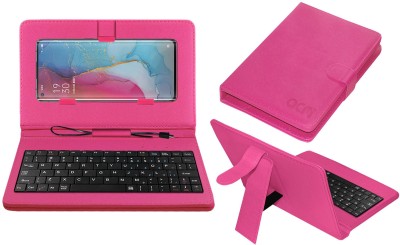 ACM Keyboard Case for Oppo Reno 3 Pro(Pink, Cases with Holder, Pack of: 1)