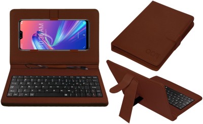 ACM Keyboard Case for Asus Zenfone Max Pro M2(Brown, Cases with Holder, Pack of: 1)