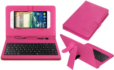 ACM Keyboard Case for Micromax Canvas Doodle 4 Q391(Pink, Cases with Holder, Pack of: 1)