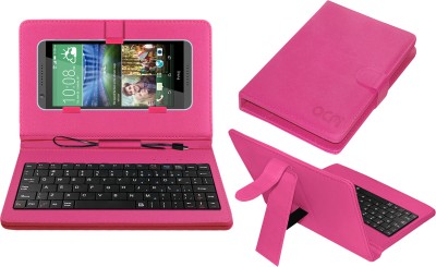 ACM Keyboard Case for Htc Desire 820q(Pink, Cases with Holder, Pack of: 1)