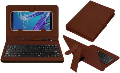 ACM Keyboard Case for Asus Zenfone Max Pro M1(Brown, Cases with Holder, Pack of: 1)