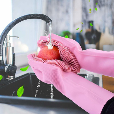MOBONE Silicone Vehicle Washing  Washing Mitt Hand Glove(Pack Of 1)