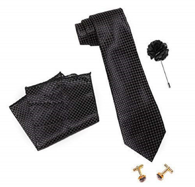 AXLON Satin Tie & Cufflink(Black)