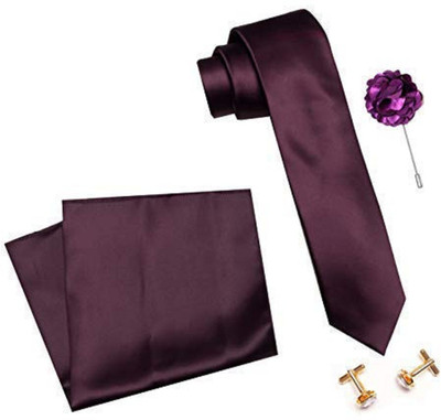 AXLON Satin Tie & Cufflink(Maroon)
