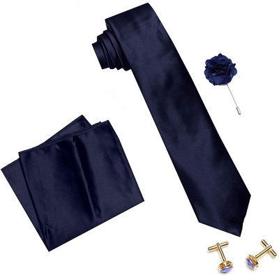 AXLON Satin Tie & Cufflink(Blue)