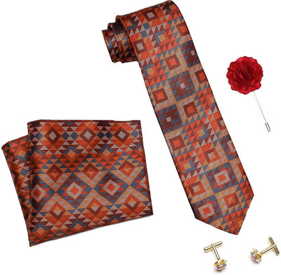 AXLON Satin Tie & Cufflink(Multicolor)
