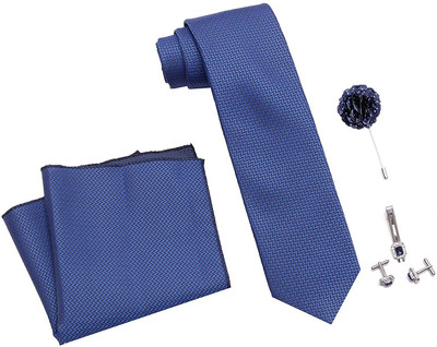 AXLON Satin Tie & Cufflink(Blue)