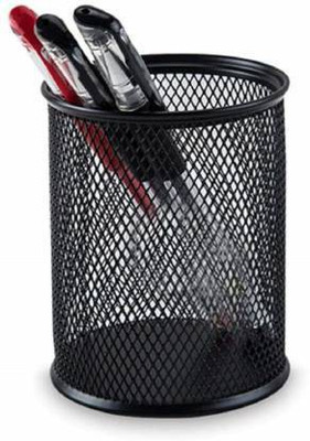CLASSIC SHOPPE 4 Compartments plastic pen stand(Black)