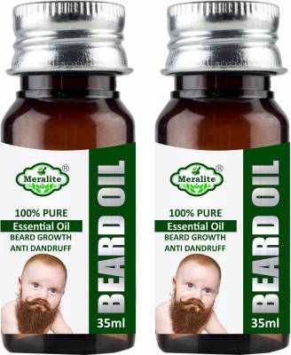 Meralite Beard Growth Oil for man instant beard makeover (Pack of 2) Hair Oil(70 ml)