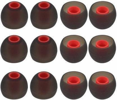 JAZX 12 Pcs Earbuds Cover for Realme Wireless Buds | Earphone Replacement Cover In The Ear Headphone Cushion(Pack of 12, Red)