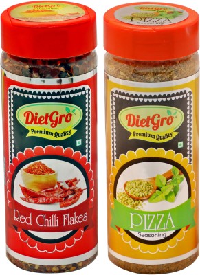 DietGro Best Superior Quality Natural Chilli Flakes & Pizza Seasoning for Regular use (3)(270 g)