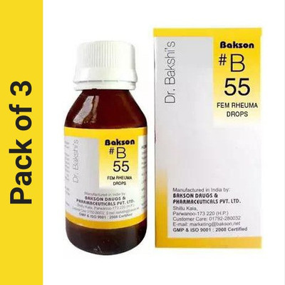 BAKSONS Dr Bakshis B Drop 55 - Fem Rheuma Drops(3 x 30)