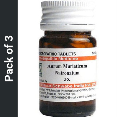 Dr.Willmar Schwabe India Aurum Muriaticum Natronatum 3X 3X Tablets(3 x 20)