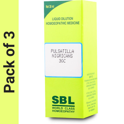 SBL Pulsatilla Nigricans 30C Liquid(3 x 30)