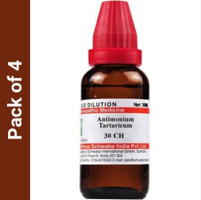 Dr.Willmar Schwabe India Antimonium Tartaricum 30CH 30CH Liquid(4 x 30)