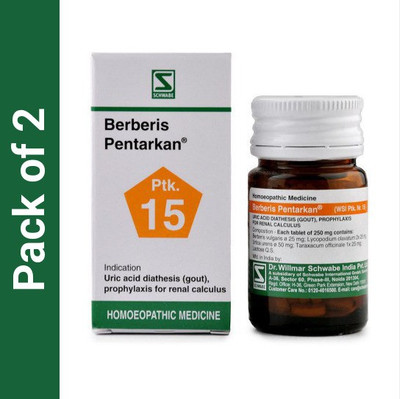 Dr.Willmar Schwabe India Berberis Pentarkan (Ptk 15) Tablets(2 x 20)