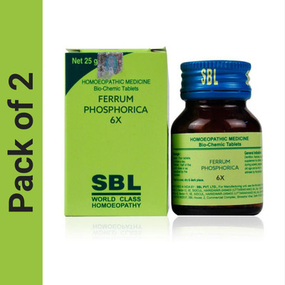 SBL Ferrum Phosphorica 6X Tablets(2 x 25)