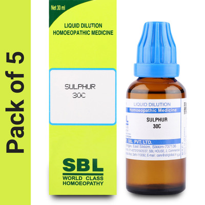 SBL Sulphur 30C Liquid(5 x 30)