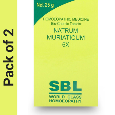 SBL Natrum Muriaticum 6X Tablets(2 x 25)