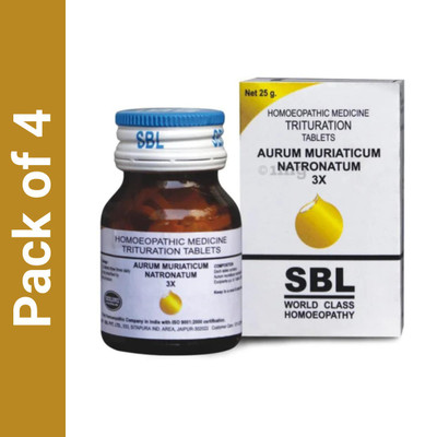 SBL Aurum Muriaticum Natronatum 3X Tablets(4 x 25)