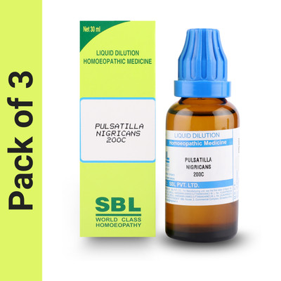 SBL Pulsatilla Nigricans 200C Liquid(3 x 30)