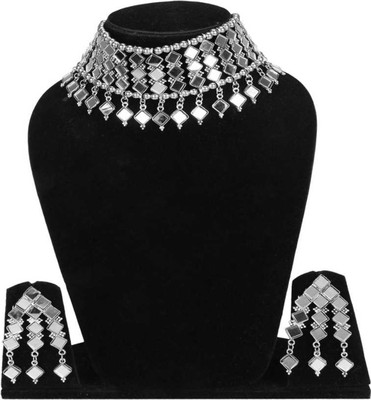 ShopGlobal Alloy Silver Silver Jewellery Set(Pack of 1)