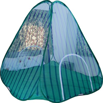 RIDDHI Nylon Adults Washable printedtent6x6_green Mosquito Net(Green, Tent)