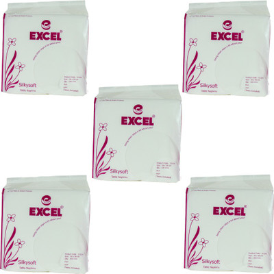 Excel Silky Soft Table Napkins - 100 Pulls | Pack of 5 (500 Tissues) White Paper Napkins(500 Sheets) deal from flipkart Excel Silky Soft Table Napkins - 100 Pulls | Pack of 5 (500 Tissues) White Paper Napkins(500 Sheets) deal from flipkart