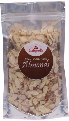 TastyCrafts Sliced Californian Almonds Chips | Badam | Dry Fruit for Cakes and Sweets Decor | Almond Flakes for Food Garnishing - 100 gm Almonds(100 g)