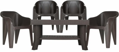Supreme Plastic Table & Chair Set(Finish Color - brown, DIY(Do-It-Yourself))