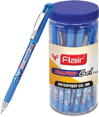 FLAIR Rapid Gel Gel Pen(Pack of 25, Ink Color - Blue)