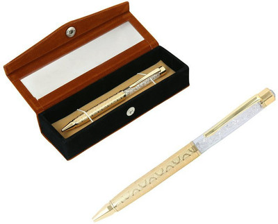RELBEES Gold Plated Ball Pen Ball Pen(Ink Color - Blue)