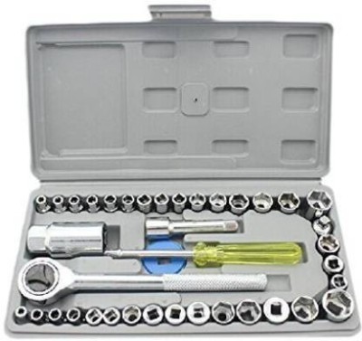 Klivory 40 in 1 Pcs Wrench Tool Kit & Screwdriver & Socket Set Power & Hand Tool Kit (40 Tools) Hand Tool Kit(40 Tools)
