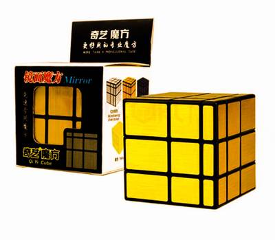 D ETERNAL QiYi Gold Mirror Cube 3x3 High Speed Mirror Blocks 3 by 3 Puzzle Cube Toys