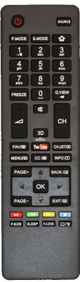 HDF Remote Control Compatible For  LCD/LED TV. 18H Haier Remote Controller(Black)