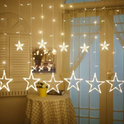 WOZIT 115 LEDs 2.74 m Yellow Color Changing Star Rice Lights(Pack of 1)