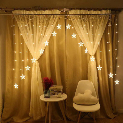 quality21 16 LEDs 3.35 m Gold Steady Star Rice Lights(Pack of 1)