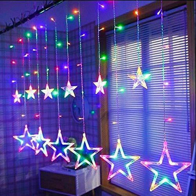 iWin 12 LEDs 2.49 m Multicolor Flickering Star Rice Lights(Pack of 1)