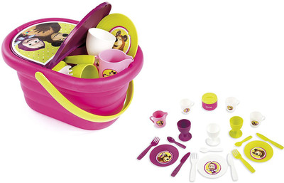 Smoby Picnic Basket Toy Playset for Kids, Boys & Girls, Age 2 Years and above