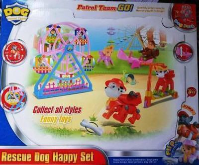 NK CREATION Pretend Play Rescue Dog Petrol Theme Park Toy with Ferris Wheel |