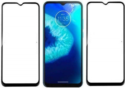 HOBBYTRONICS Edge To Edge Tempered Glass for Moto G8 Power Lite(Pack of 2)