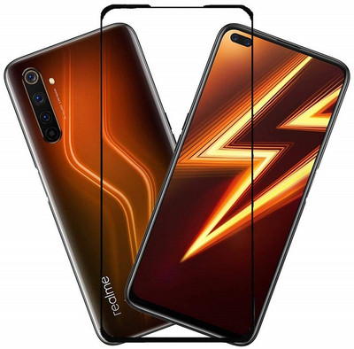 HOBBYTRONICS Edge To Edge Tempered Glass for REALME X3/X3 SUPERZOOM(Pack of 1)