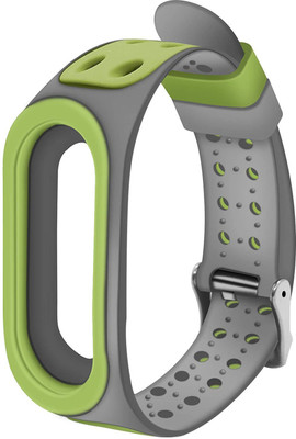 Epaal Strap with Metal Buckle for Xiaomi Mi Band 4 / Mi Band 3 - Green-Grey Smart Band Strap(Green)