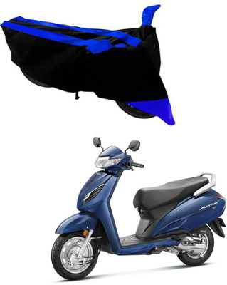 RONISH Waterproof Two Wheeler Cover for Honda(Activa 6G, Black, Blue)