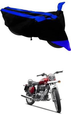 RONISH Two Wheeler Cover for Royal Enfield(Bullet Electra Twinspark, Black, Blue)